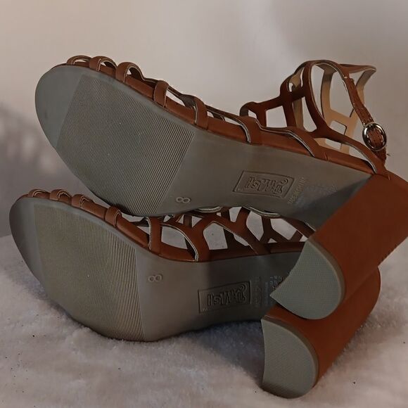Brash Tan Strappy Sandals - Picture 4 of 8